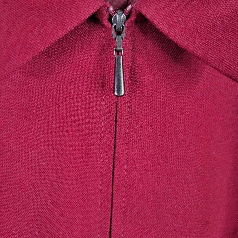 Talbots Blazer Coat Womens Plus Size 14 Cranberry Red Wool Blend Lined Zip - Picture 6 of 9